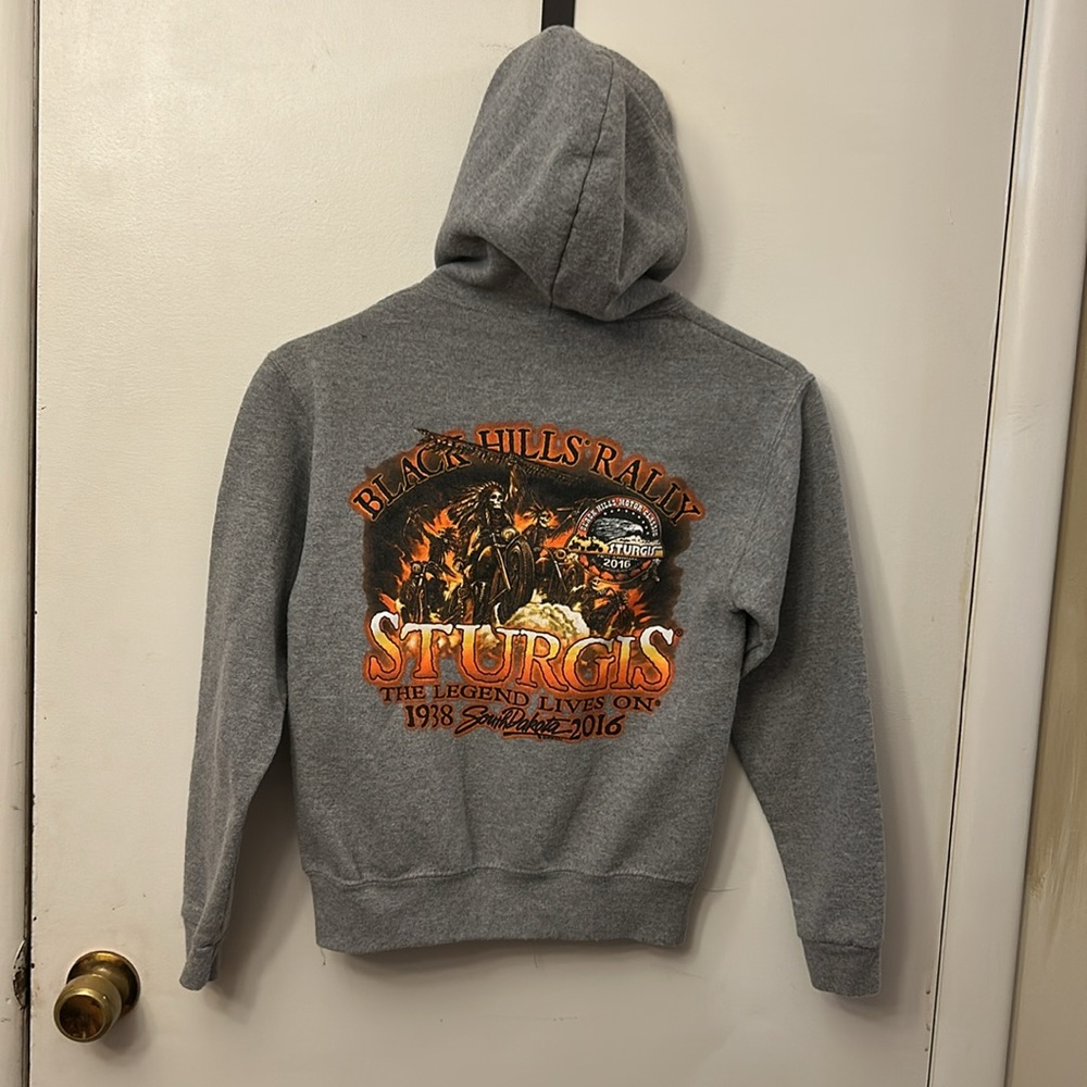 Jerzees Youth Sturgis Hooded Zipup Sweatshirt Grey Size Medium